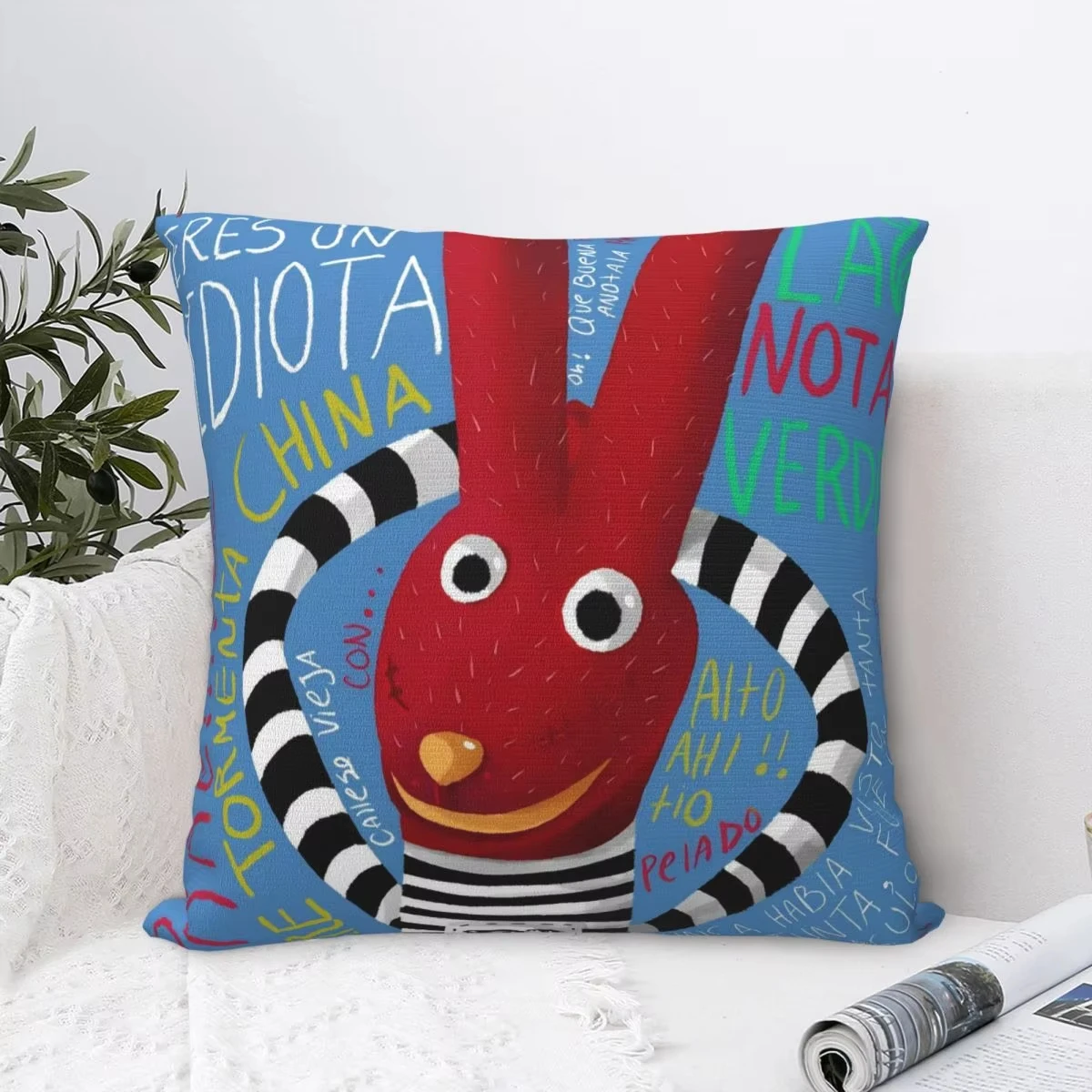 Funda de almohada Tulio Triviño, 31 minutos, estampado 2D de doble cara, poliéster, personaje de la comedia chilena, para decoración del hogar, sofá y coche, 1 ud.