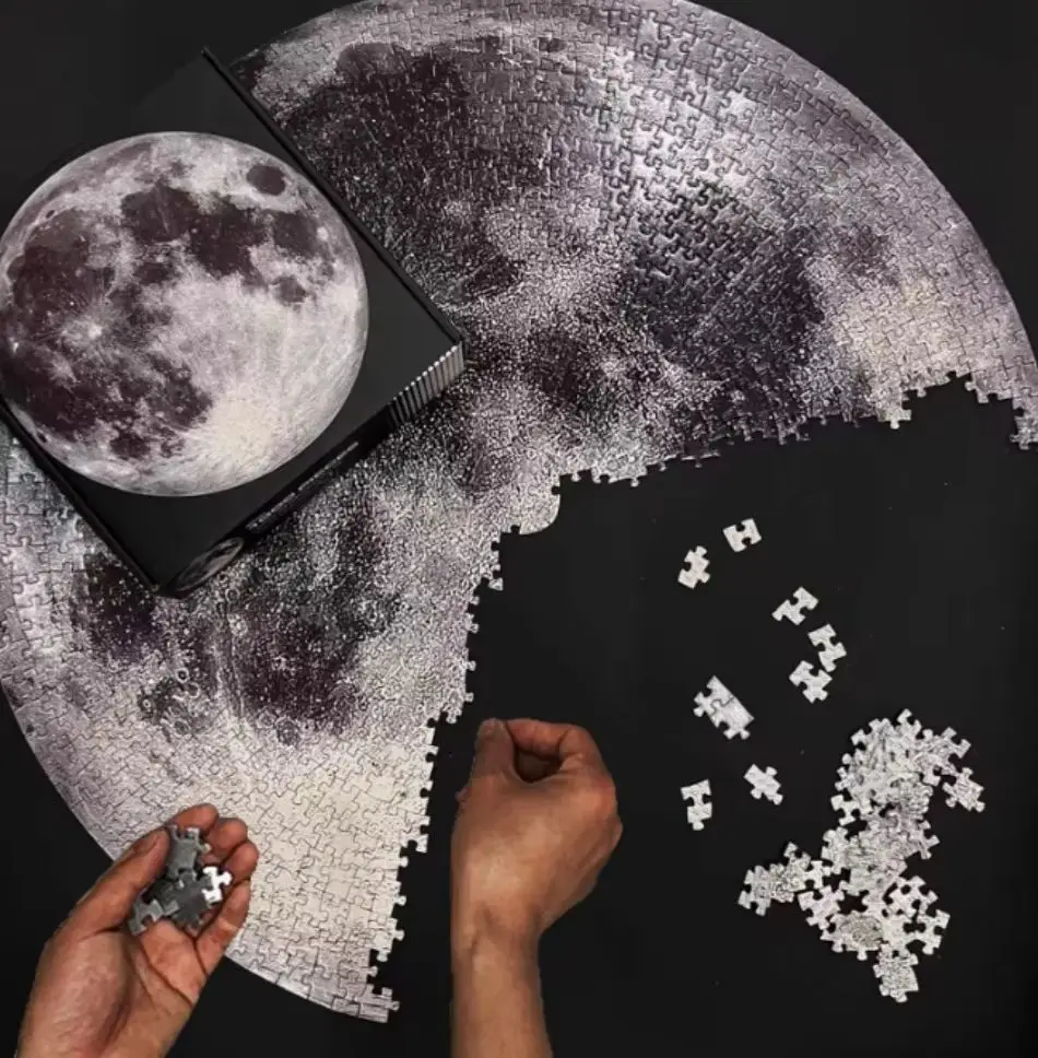 Adult Puzzle Puzzle Game 1000 Planet Moon Earth Puzzle Challenge Game Learning Puzzle Space Plane Puzzle Difficulty Toy