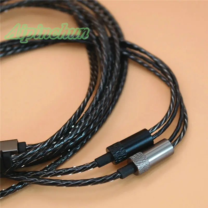 Aipinchun 3,5mm 4-Pole DIY Kopfhörer Audio Kabel mit Mic Reparatur Ersatz Kopfhörer 18 Kupfer Core Draht 125 cm Länge AA0201