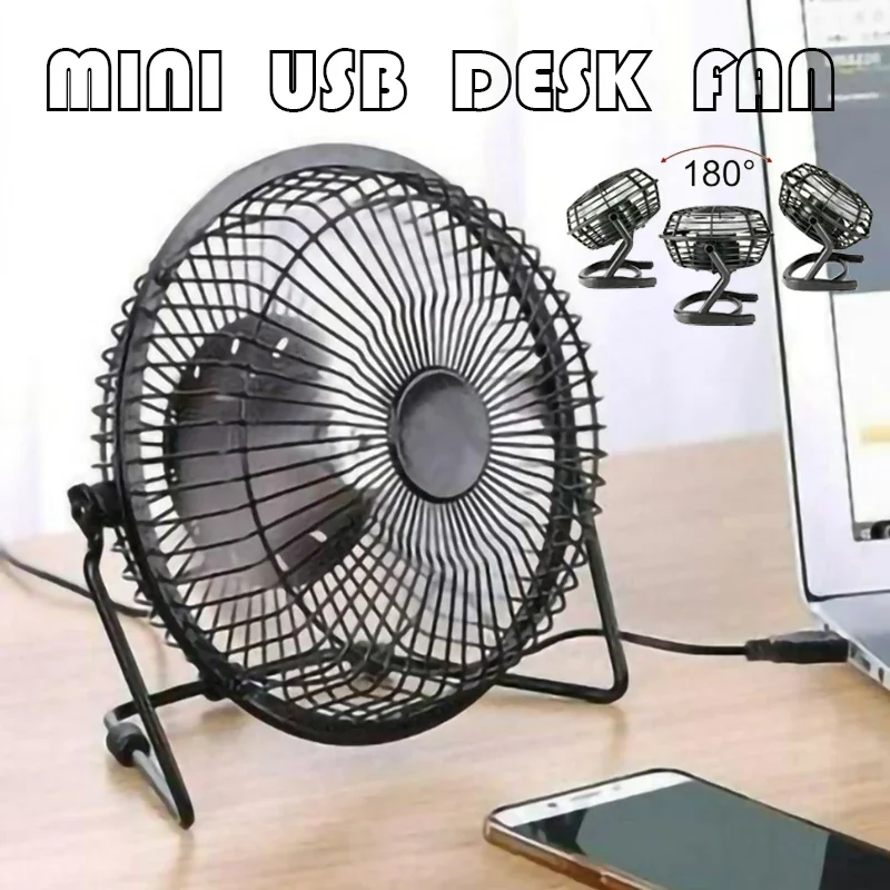 DC 5V Mini USB Cooler Desk Fan 180Degree Rotatable Fan Summer Fashion Portable Desktop Cooling Fans for Notebook Laptop Computer