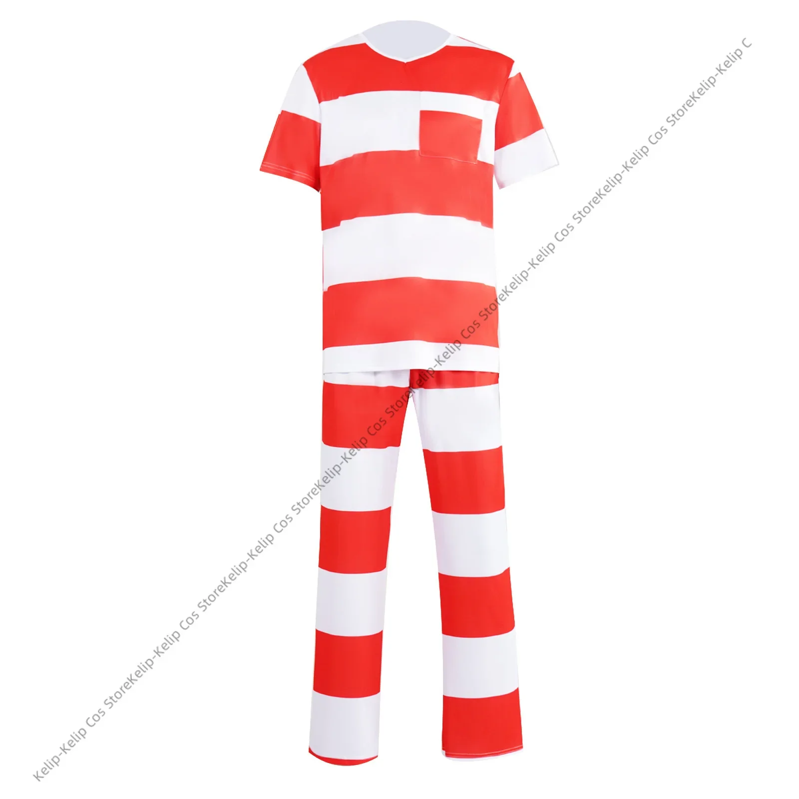 Nuovo costume da prigioniero da uomo uniforme Halloween Guilty Prigioniero imposta camicia a maniche corte a righe top pantaloni Jailbird Convict Outfits