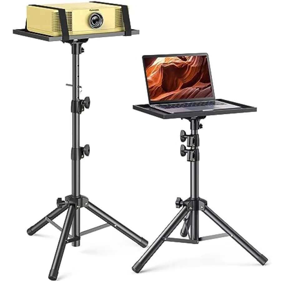 

Height Adjustable Projector Tripod Stand for 26 to 51 in Foldable Laptop Tripod Stand Portable Outdoor Projector Stand for Lapt