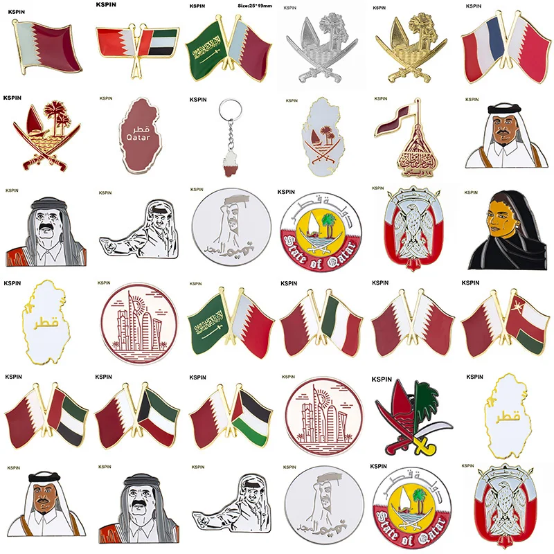 Qatar Lapel Pins Flag Lapel Pins Country Flag Badge Flag Badge Brooch