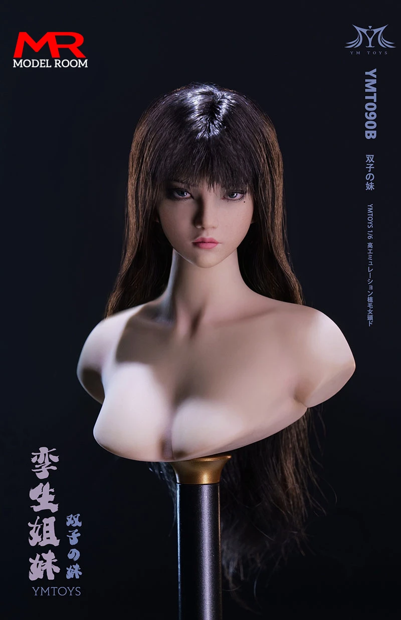 In Stock YMTOYS YMT090 1/6 Twin Sister Kawakami Tomie Head Sculpt Carving Model Fit 12'' TBL PH Female Pale Action Figure Body