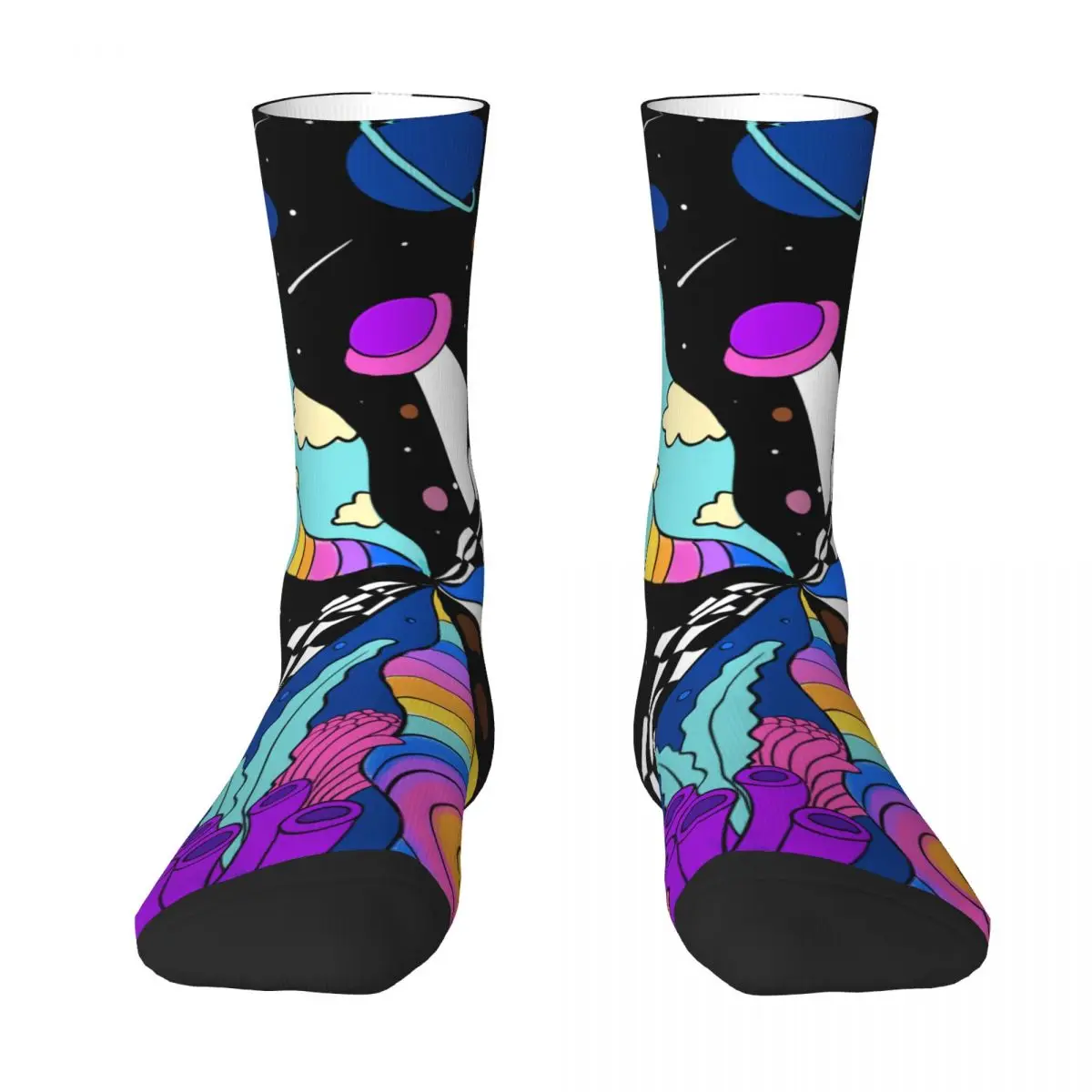 World,sun,sea,moon,star Sky,smile,butterfly Adult Socks Unisex socks,men Socks women Socks