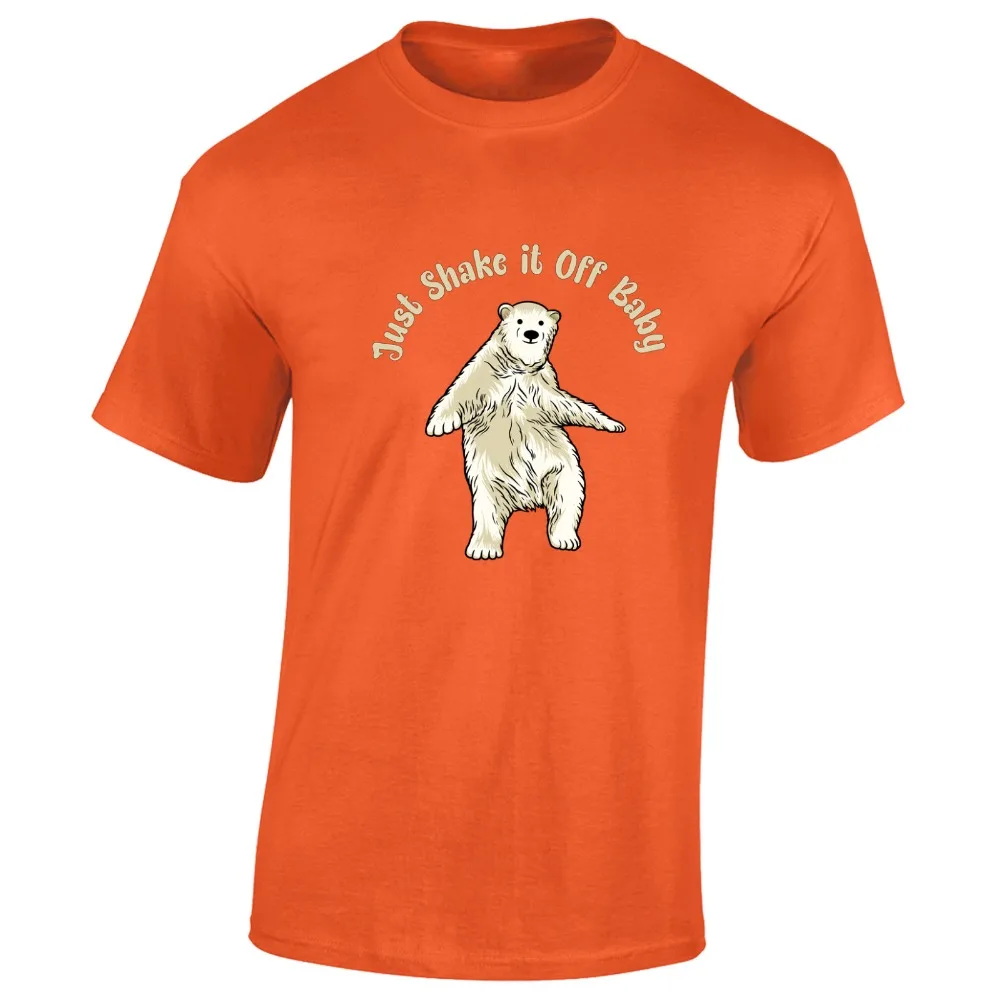 فقط هزتها الطفل تي شيرت الدب القطبي مضحك لطيف الحيوان الطبيعة تصميم الرجال للجنسين البلوز عالية الجودة ملابس علوية من القطن