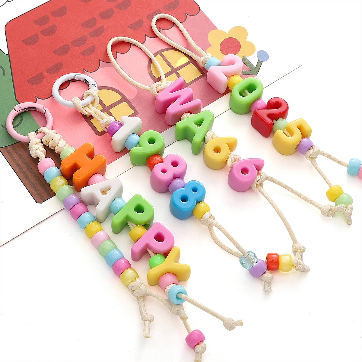 Acrylic Alphabet Letter Beads (10pcs) Number Beads (5pcs) for DIY Personalized Bracelet Necklace Jewelry Making