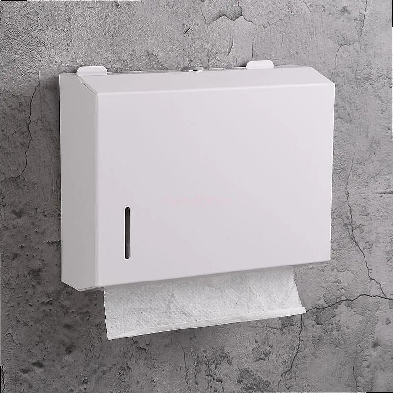 Stainless Steel Wall Mounted Tissue Box Holder No Drill Toilet Bathroom Kitchen Paper Dispenser Waterproof