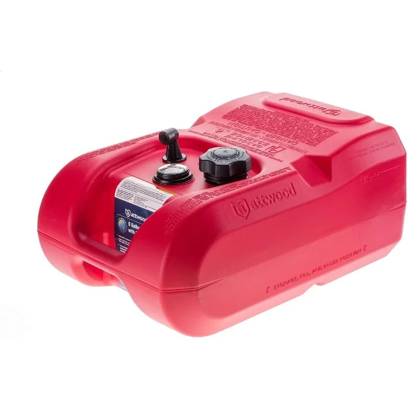 

Attwood 8806LPG2S Portable Marine Boat Fuel Tank, EPA-Certified - 6-Gallon - with Fuel Gauge