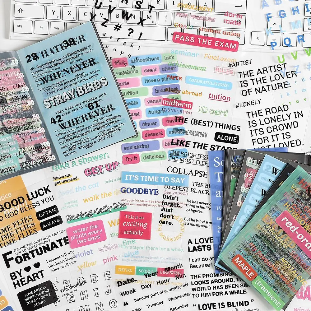 50pcs/lot Kawaii Stationery Stickers  Private Romance DIY Junk Journal Paper stickers Planner Decorative Mobile stickers