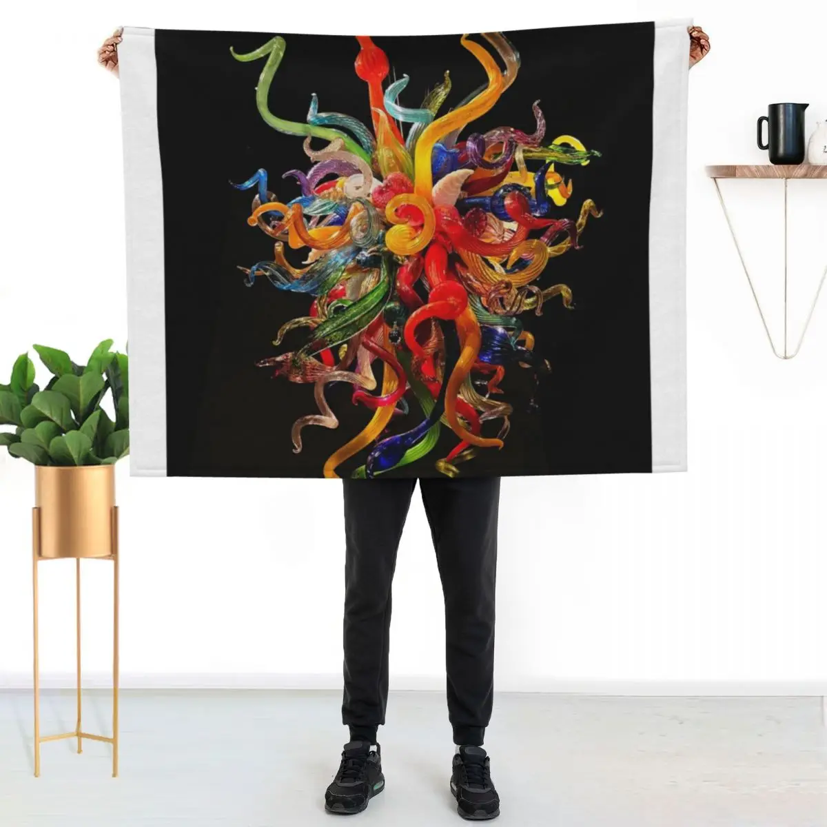 Chihuly Chandeliers Throw Blanket Vintage Summer Beddings for winter for babies Furry Hairy Blankets