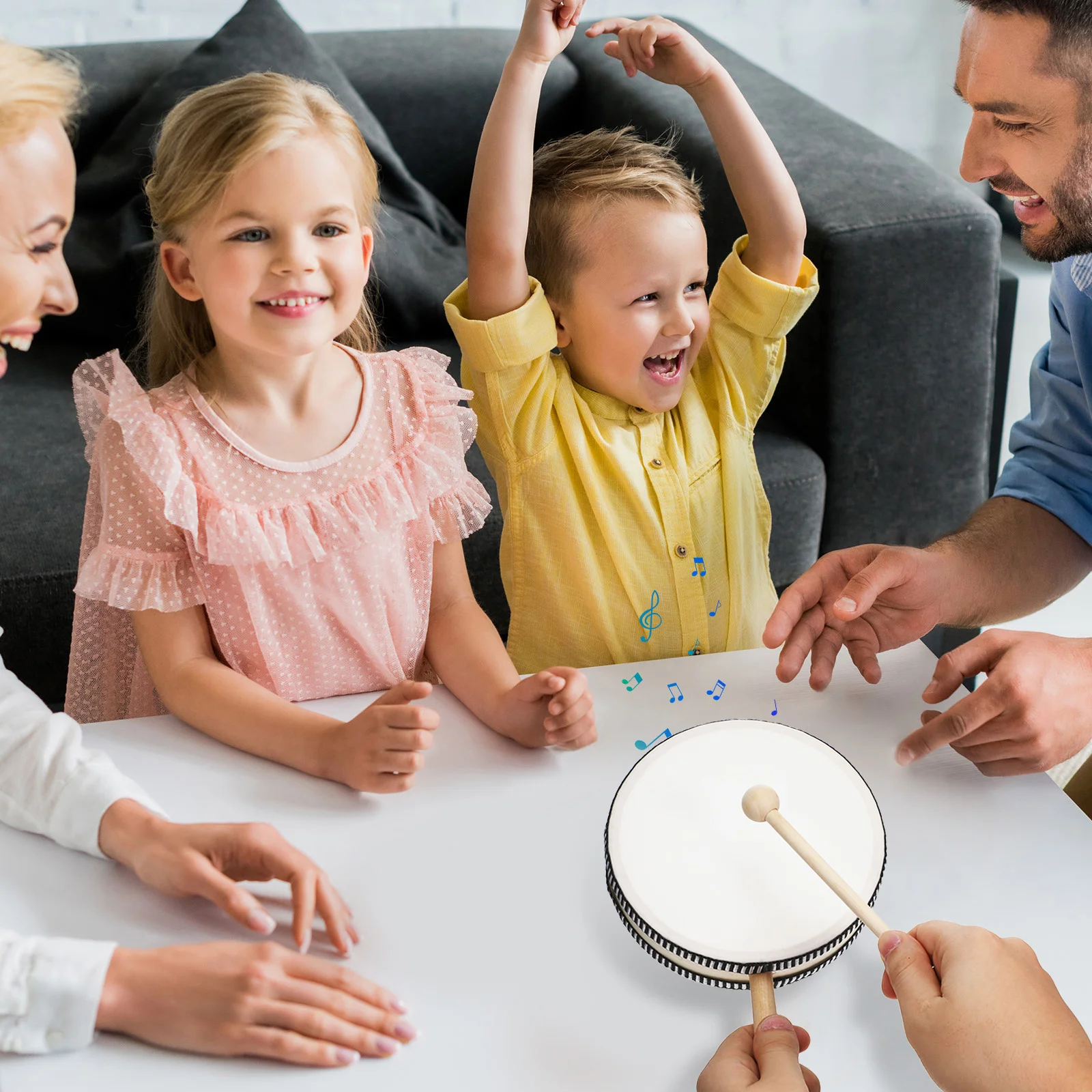 أداة قرع الطبلة اليدوية لمجموعة الطبول الخشبية أداة طبول تعليمية موسيقية طبول يدوية #3