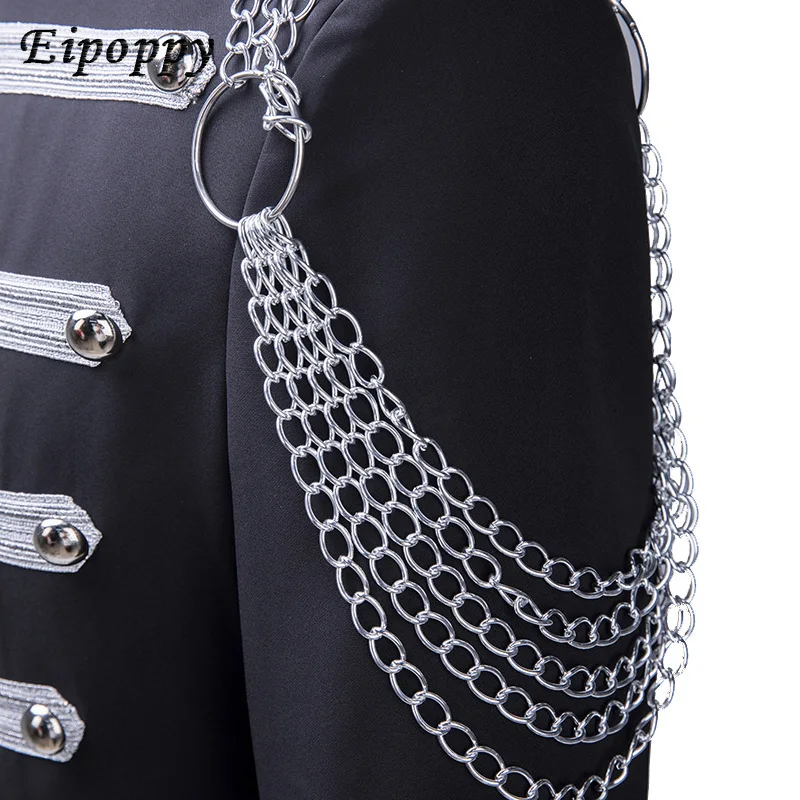 Trend ige Herren Hof Armee Kleid Kostüme Bar Sänger Mode Kostüm