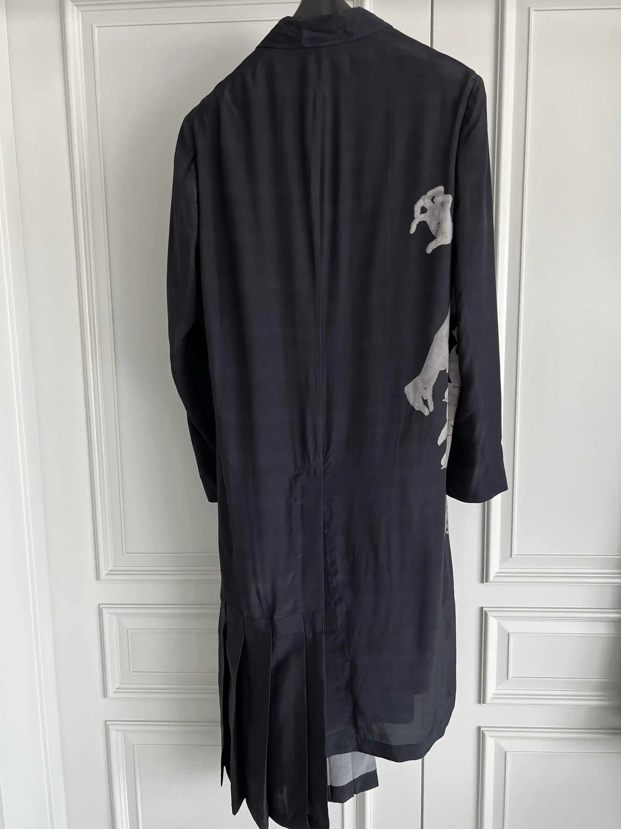 TOP-YAMAMOTO Original Design Uchida Portrait Printed Thin Shirt for Men with triacetate