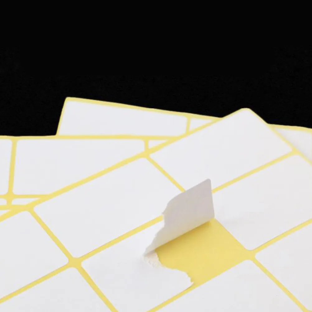 

15Pcs Blank Stickers Self Adhesive Sticky Labels 25x42mm for Office School Home Organization Paper Label Container Bottle Folder