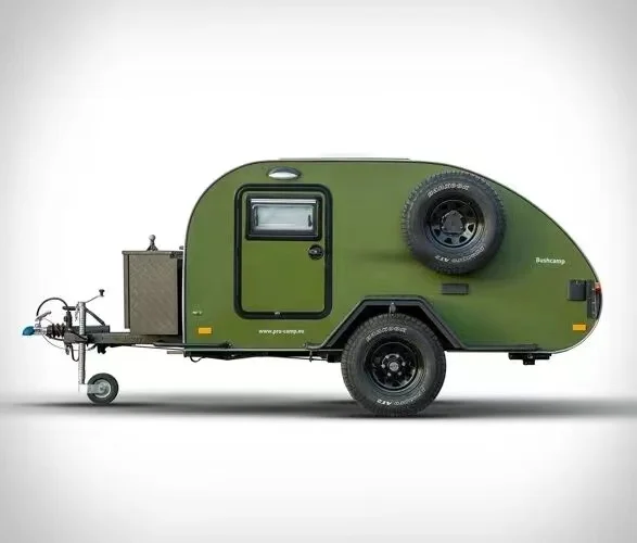 Teardrop  Mini Camper Trailer with Electric Brake for Truck Camper and Outdoor Camping Made of Fiberglass