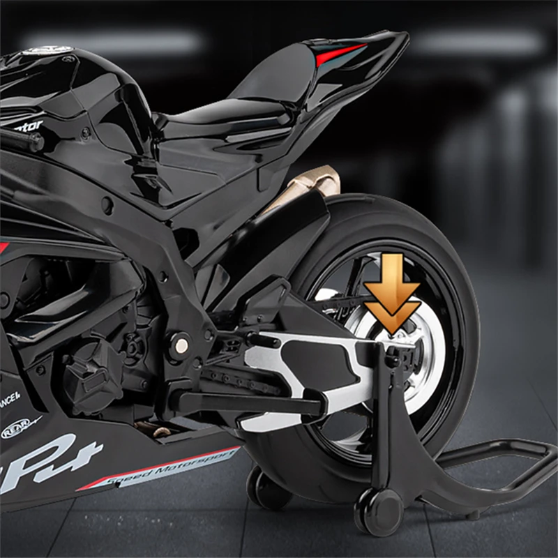 1:12 S1000RR HP4 Race Alloy Top luxury Sports Motorcycle Model Diecast Metal Street Racing Motorcycle Model Sound Light Kid Gift