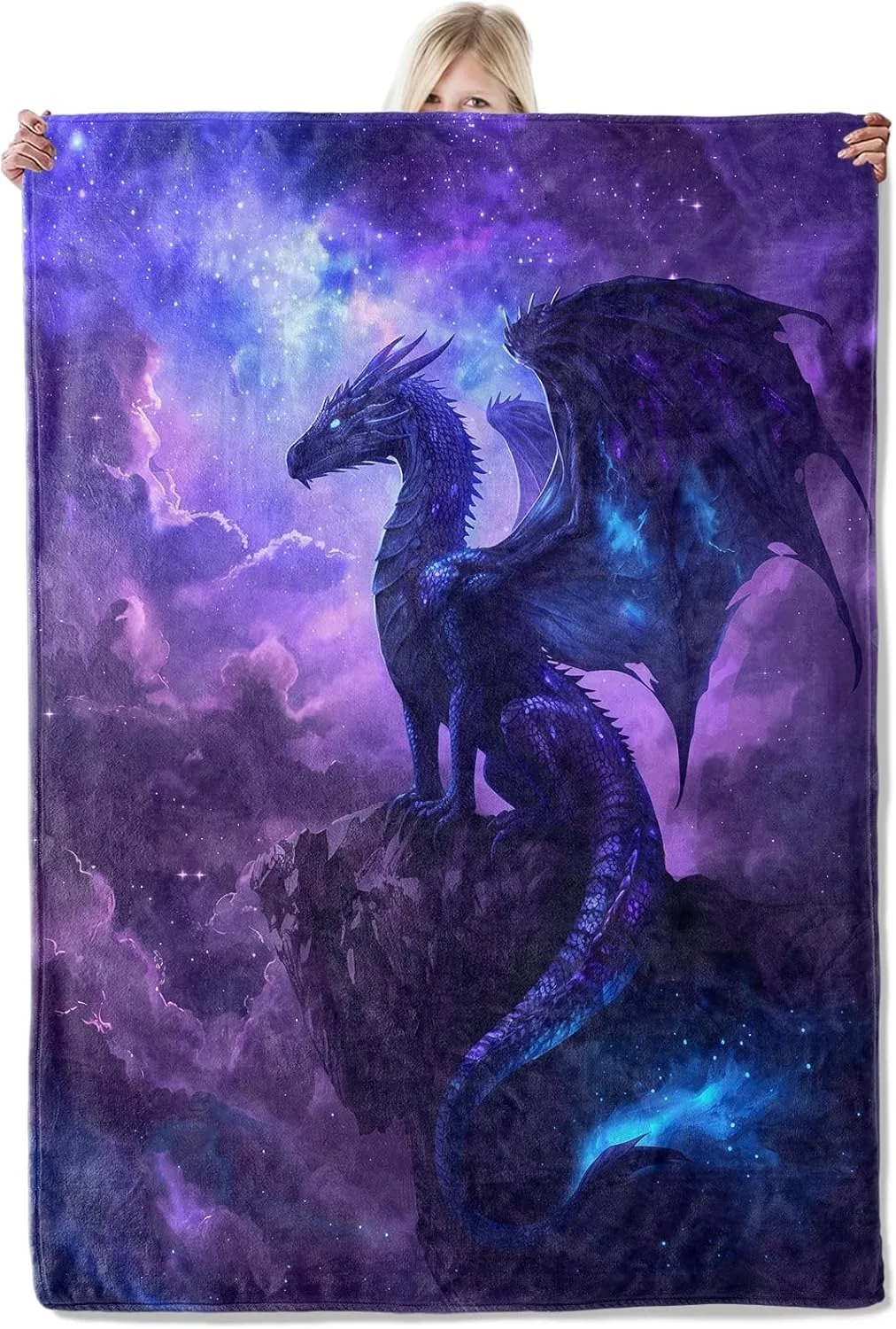 1PC Dragon pattern Throw Thin Blanket Gifts for Couch Bed Car Home Camping Pop arts Skeleton Alien Dragon Lovers all season use