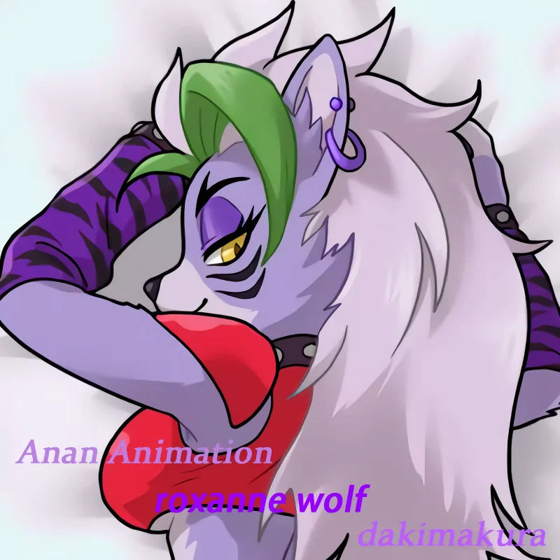 Dakimakura Anime roxanne wolf 7 غطاء وسادة للجسم مطبوع على الوجهين بالحجم الطبيعي #1