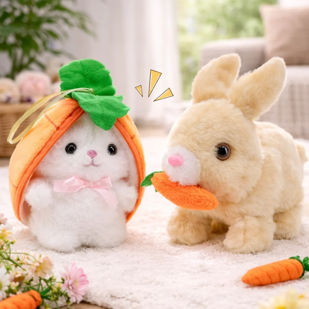 

Simulation Electric Plush Toys Walking Wiggle Ears Sound Stuffed Peluche Doll Children Gifts Birthday Educational Gift