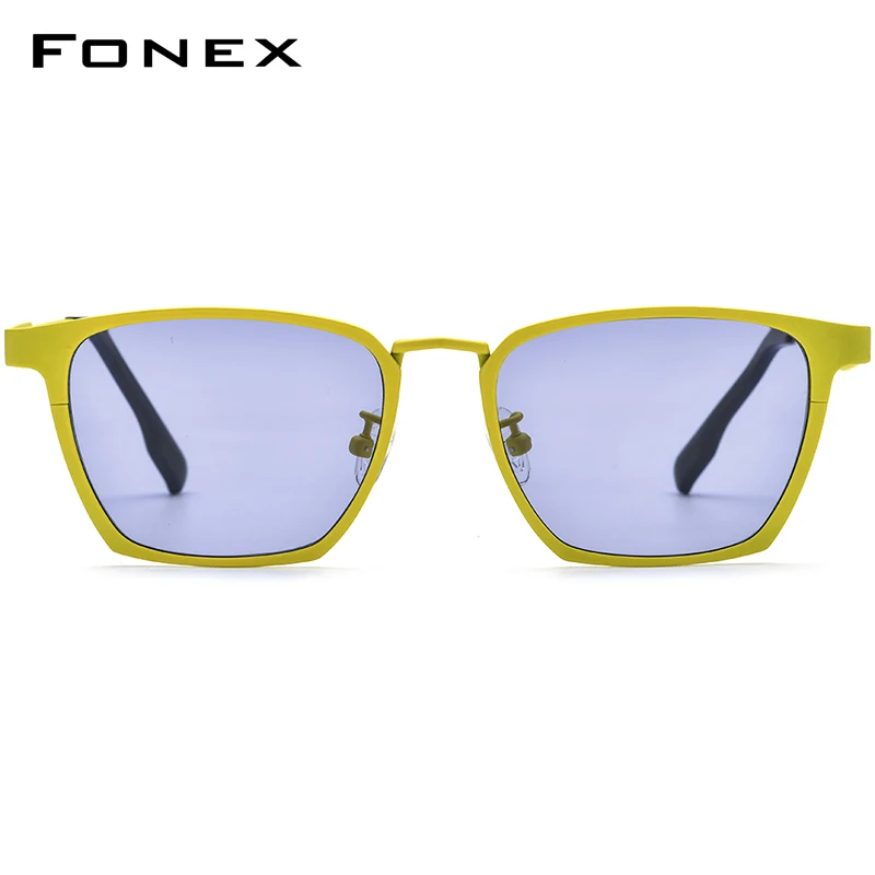 FONEX Titanium Sunglasses Women 2026 Trendy Brand Design Sun Glasses High Quality Japanese Square Shades 85839T
