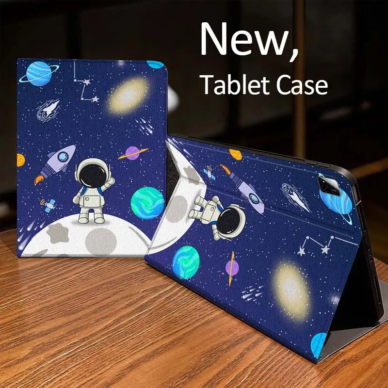 

Cartoon Astronaut Pattern For Xiaomi Mi Redmi Pad 2 4 5 7S 6S 6 7 8 Plus SE Pro K 2025 inch 8.7 11 Tablet Case
