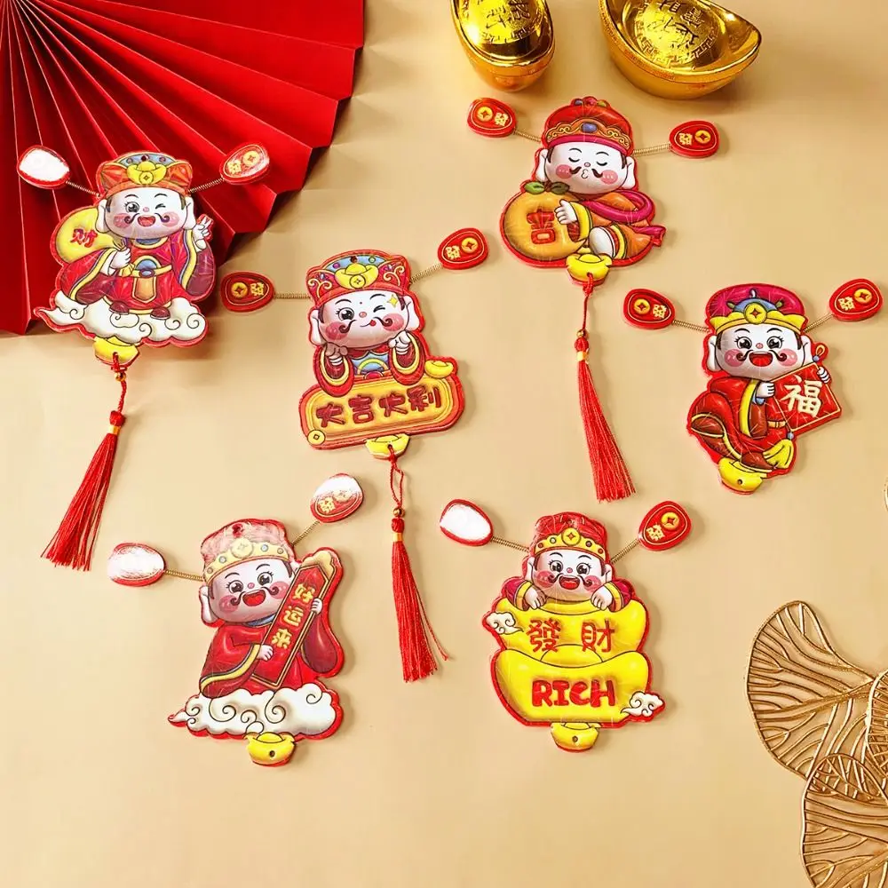 Chinese Traditional Festive Fridge Magnets New Year Fridge Stickers Cartoon Indoor Decor Funny Creative New Year Gift