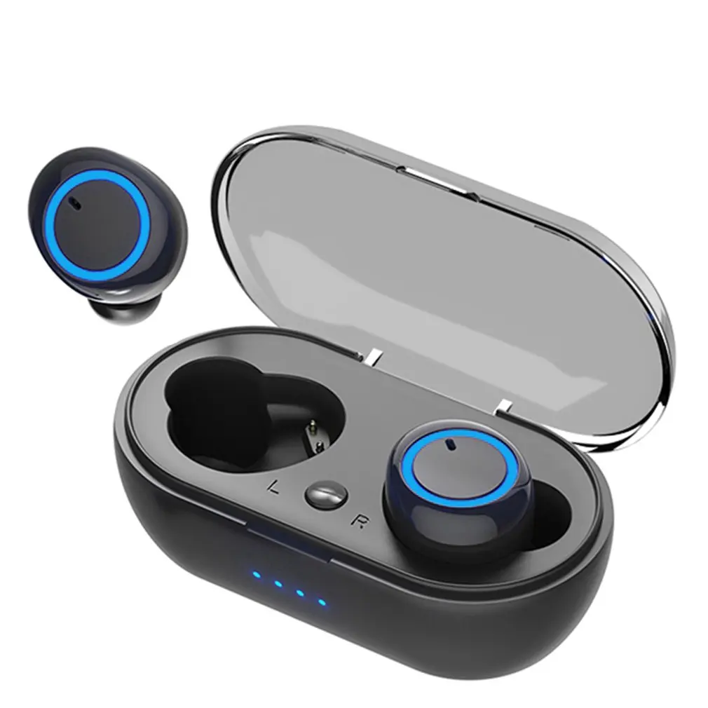 Écouteur sans fil compatible Bluetooth Y50, casque stéréo 5.0 mAh, contrôle tactile intra-auriculaire, téléphone de sauna, sélectionner des chansons et des appels TWS, 250