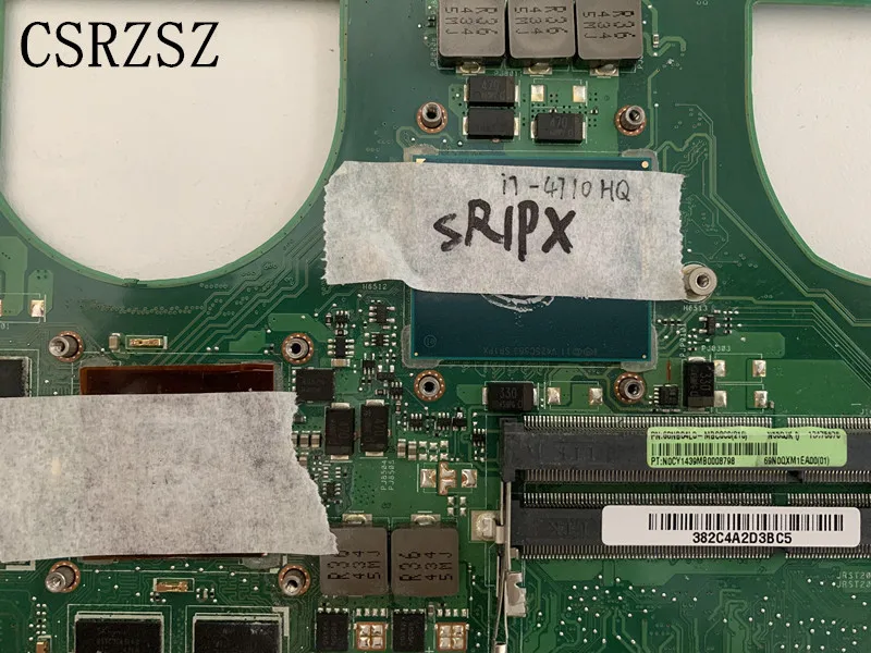 

For ASUS N550JV with i7-4710HQ Processer Laptop motherboard Rev 2.1 100% Fully tested