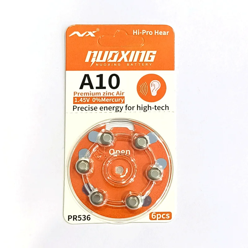 60PCS Hearing Aid Batteries 10 A10 ZA10 10A P10 PR70  High Performance Zinc Air Battery For Mini Digital Hearing Aid