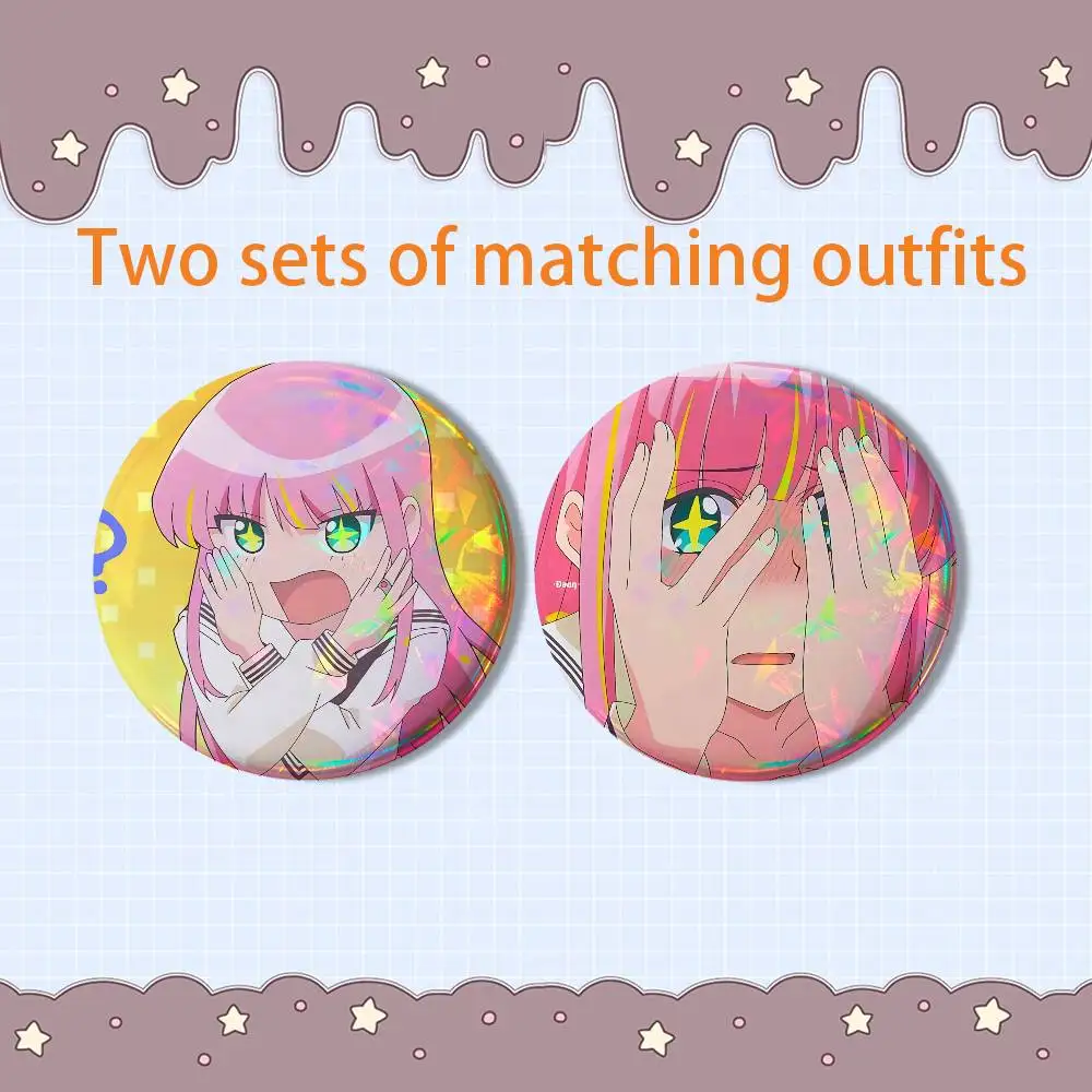 Meteor Hanaori Ryusei Narukami HD Print Round Lapel Pins Pretty Derby 2 piece set Round Display Brooches Brooch Badges