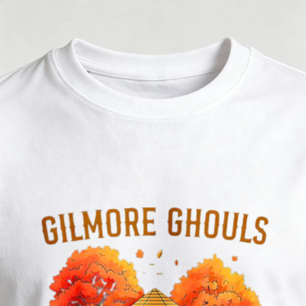 Gilmore Ghouls Tshirt Where You Haunt I Will Follow Funny Halloween Boo Printing Tshirt Cute Autumn Clothing Cotton Short-sleeve
