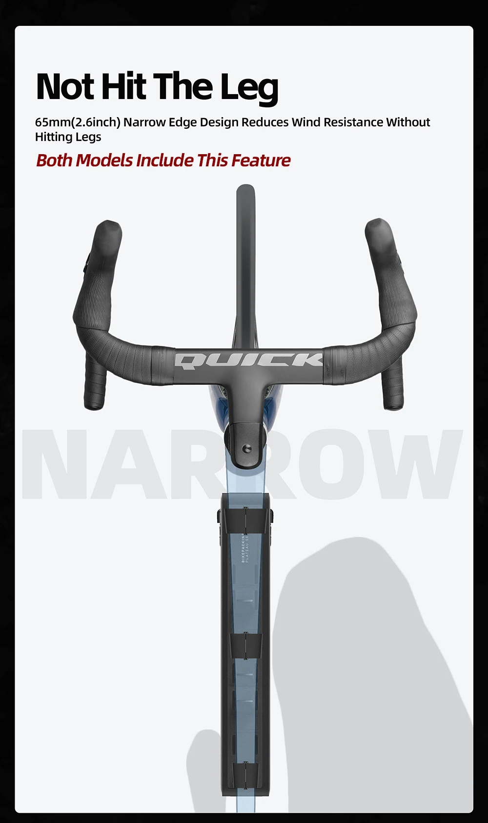 Rhinowalk Fahrradrahmentasche 1,7/2,6 l IPX4 wasserdichte Dreiecksschlauchtasche rutschfest lackfest für MTB- und Rennrad Radfahren Bikepacking – Detail 16