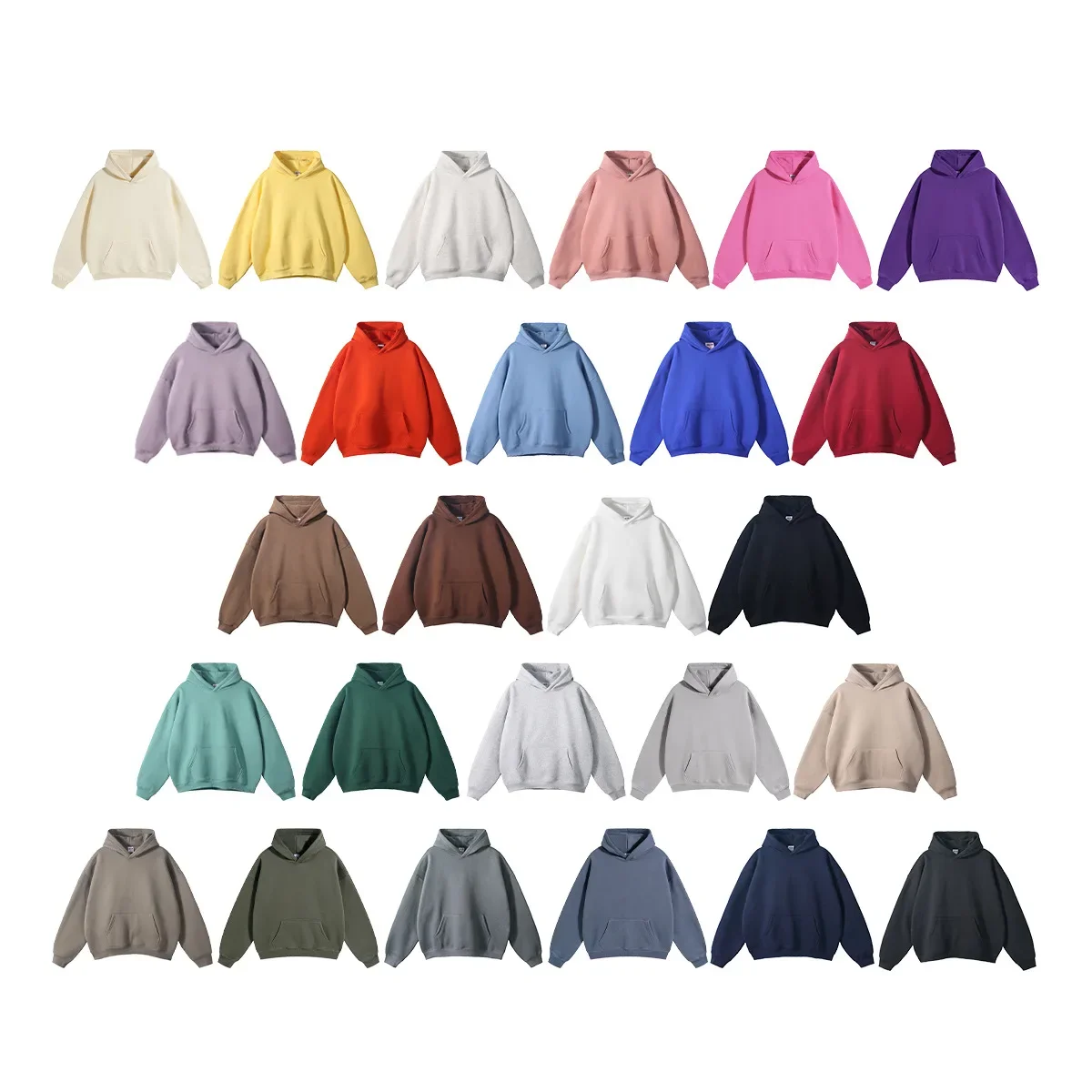 26 Colors Men's Women's Unisex Casual Hoodie Wool Warm Loose Oversized Hoodie American Solid Color Hoodie Autumn Winter Clothing