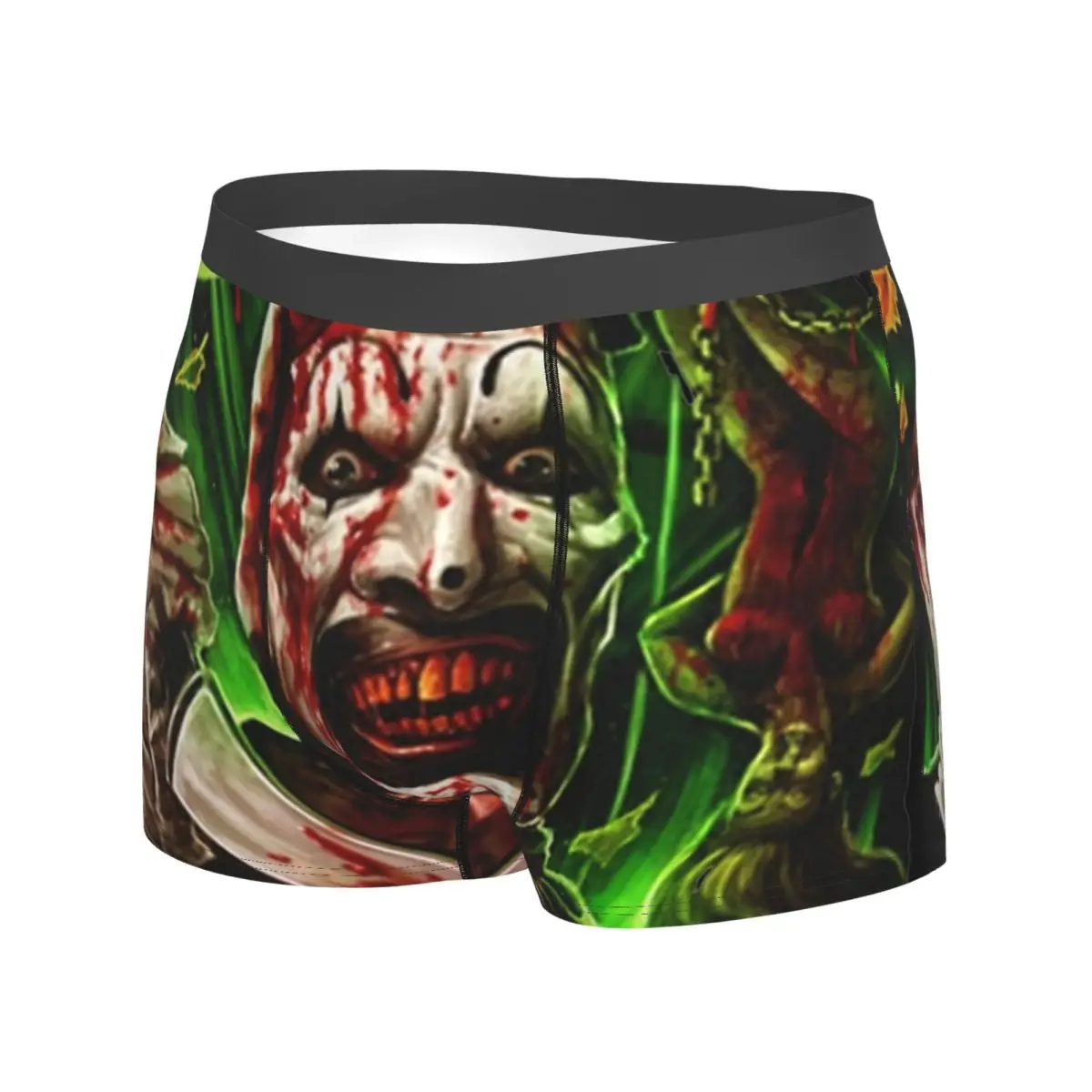 فيلم مرعب المهرج الملابس الداخلية الرعب المشرح هالوين ثلاثية الأبعاد الحقيبة جذع تصميم الملاكم موجز مطاطا رجل السروال حجم كبير #2