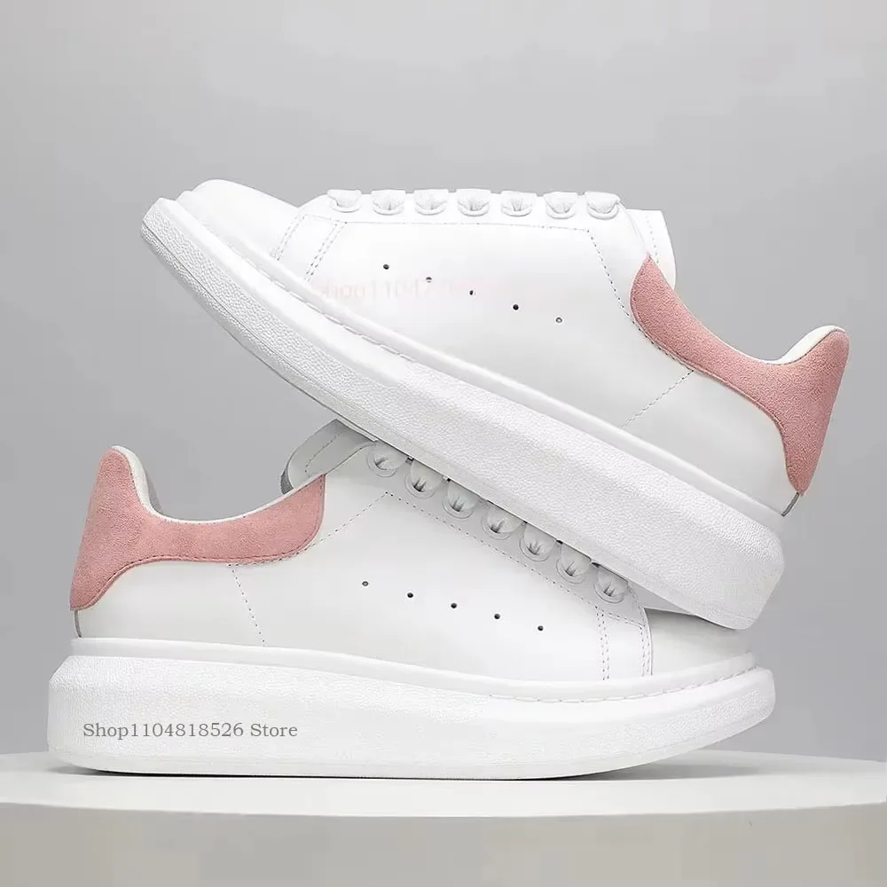 Damesflats Elegante skateboardschoenen Witte sneakers Dikke zool Binnenhoogteverhogende gevulkaniseerde schoenen voor heren en dames