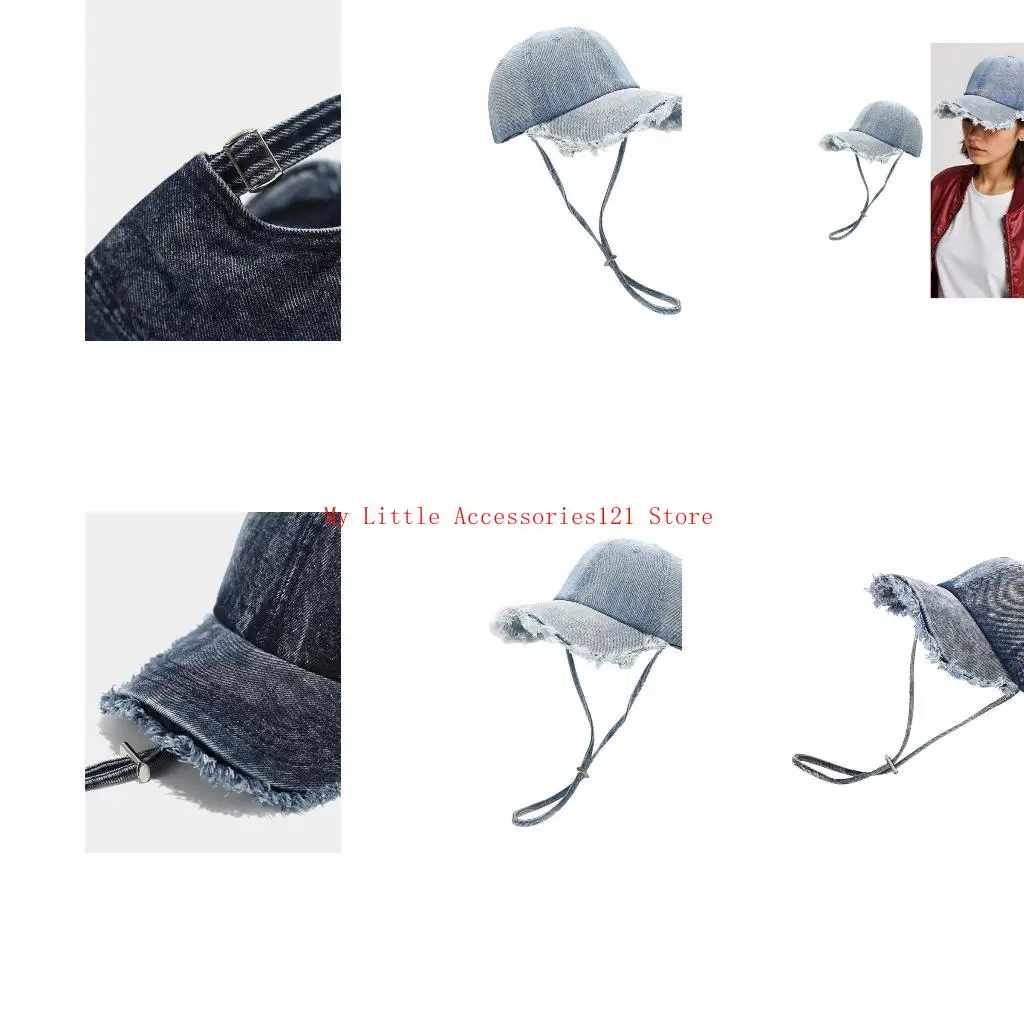 

Fashionable Distressed Brims Baseball Caps For Women and Girl For Everyday Use Vacation Sun Hat Street Dance Headpiece