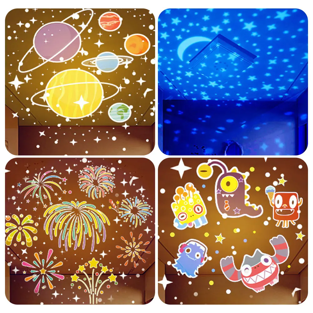 Night Light Projector with Music Rotatable Star Projector 15/21 Projection Theme Crown Night Light 3 Light Modes for Boys Girls