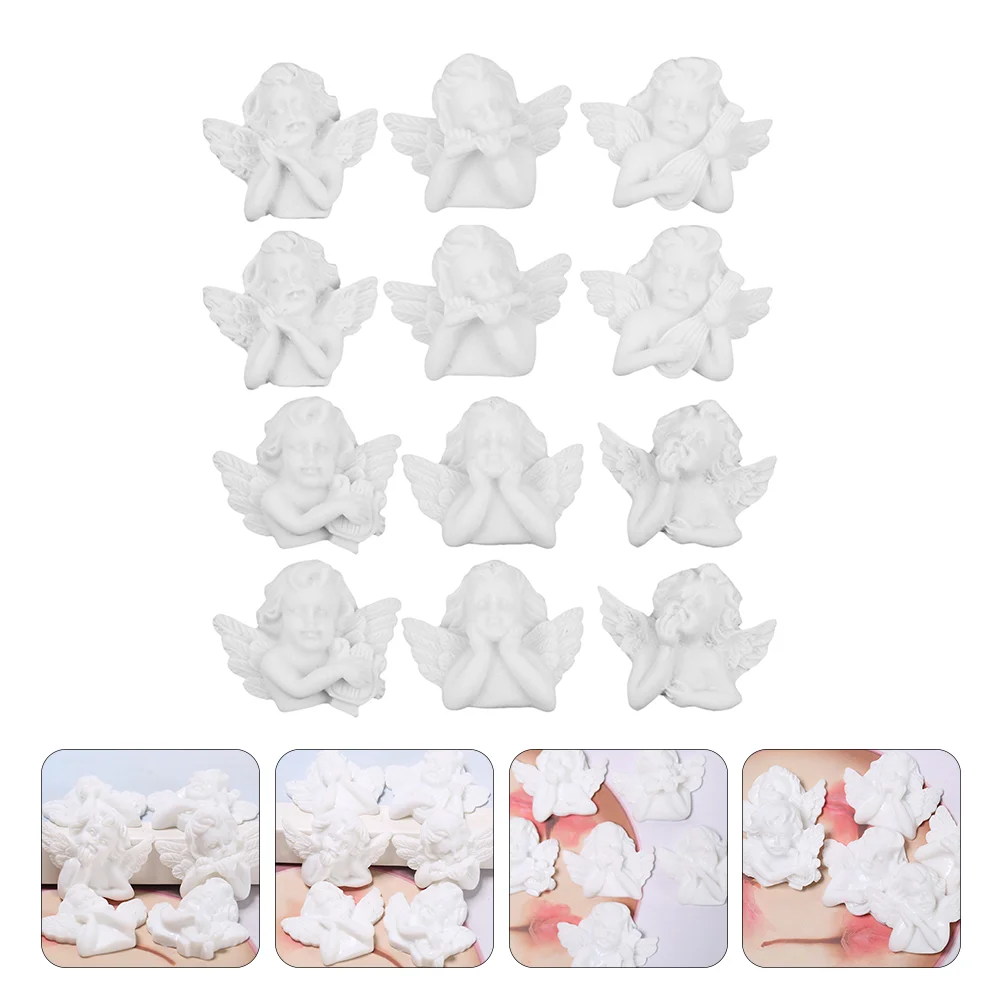 36 Pcs Angel Toy Accessories Desktop Figurine Decoration Ornament The Gift Craft Lovely Ornaments Statue Shape Resin Jewelry