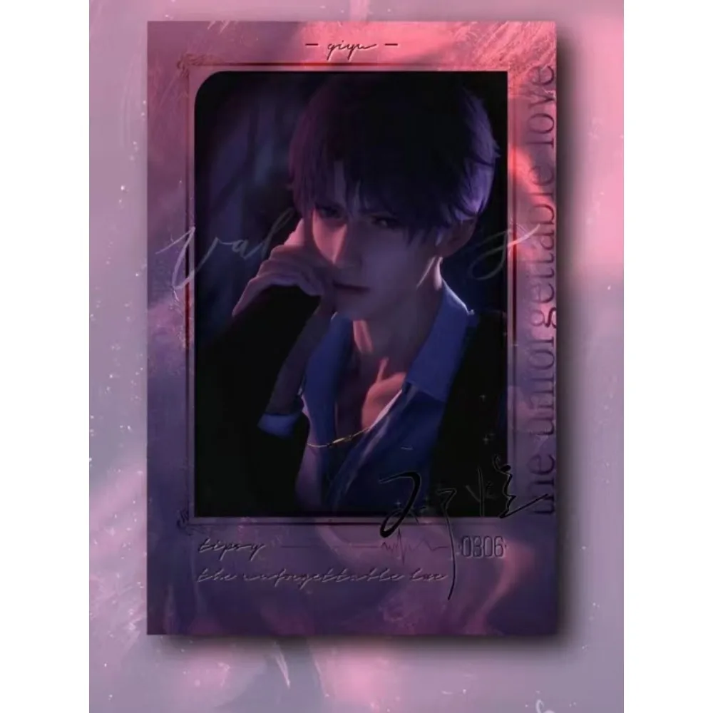 Anime Love and Deepspace Rafayel Cute Creative Cartoon Three-inch Polaroid Personalized Simple Photo Card Birthday Gift