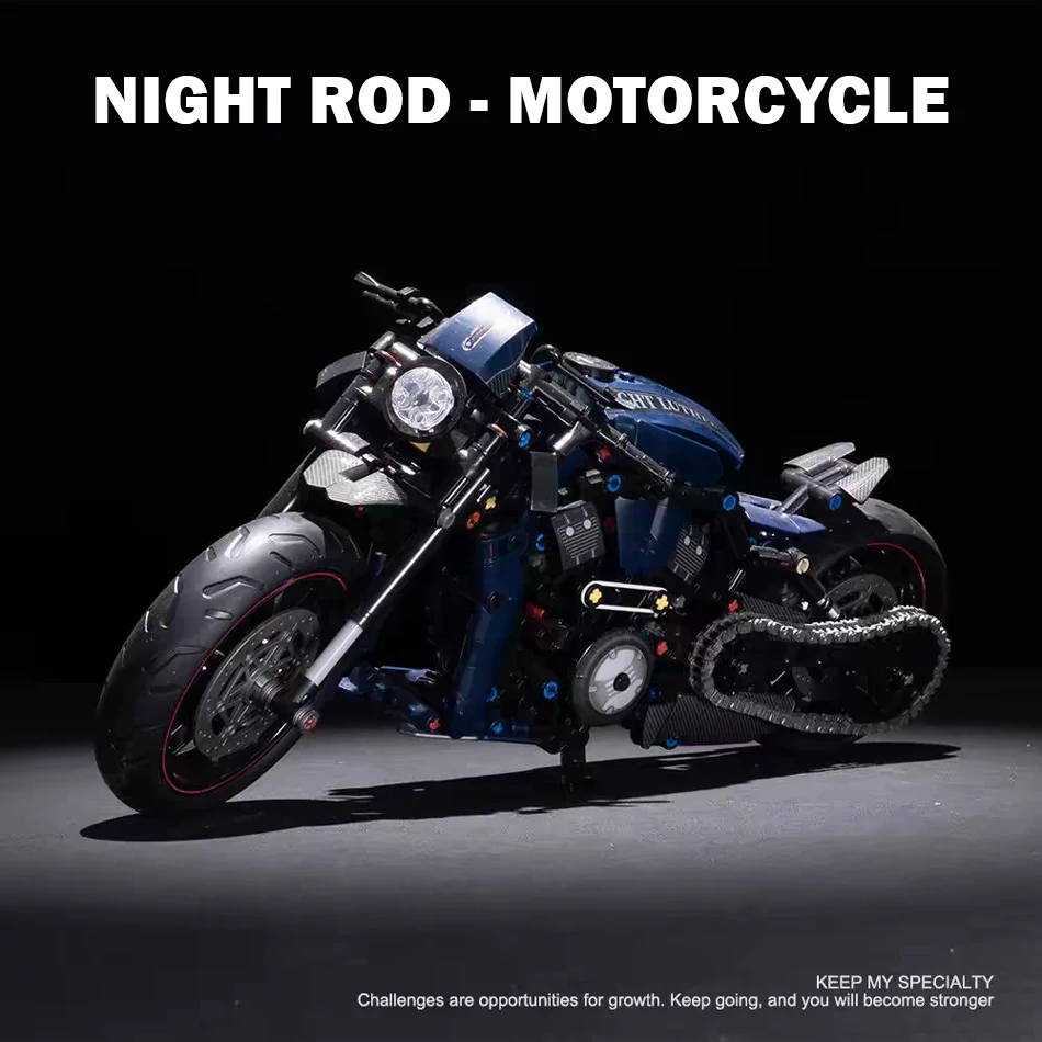 623 sztuk MOC City Cruiser motocykl VRSCD NIGHT ROD Model klocki klocki techniczny motocykl garaż zabawka dorośli dzieci prezent