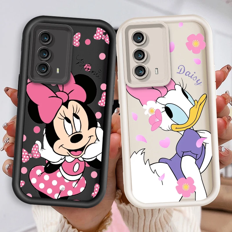 Cute Minnie Mickey Mouse Art Soft Shell For Samsung Galaxy S24 S23 S22 S21 S20 FE Note 20 Ultra Plus Eye Ladder Phone Case Soft