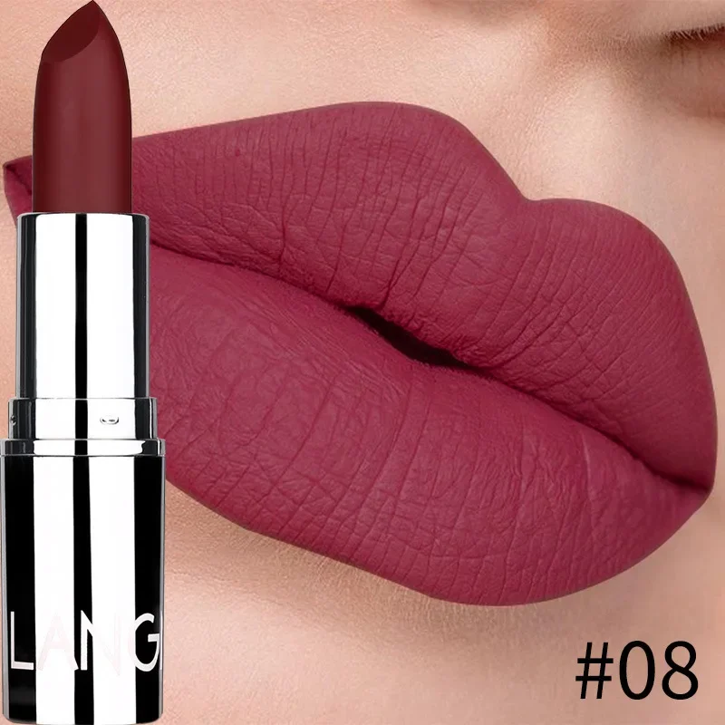 1PC Waterproof Nude Pink Lipstick Matte Lips Stick Long Lasting Non-stick Cup Lip Gloss Moisturizing Lipsticks Make-up Cosmetic