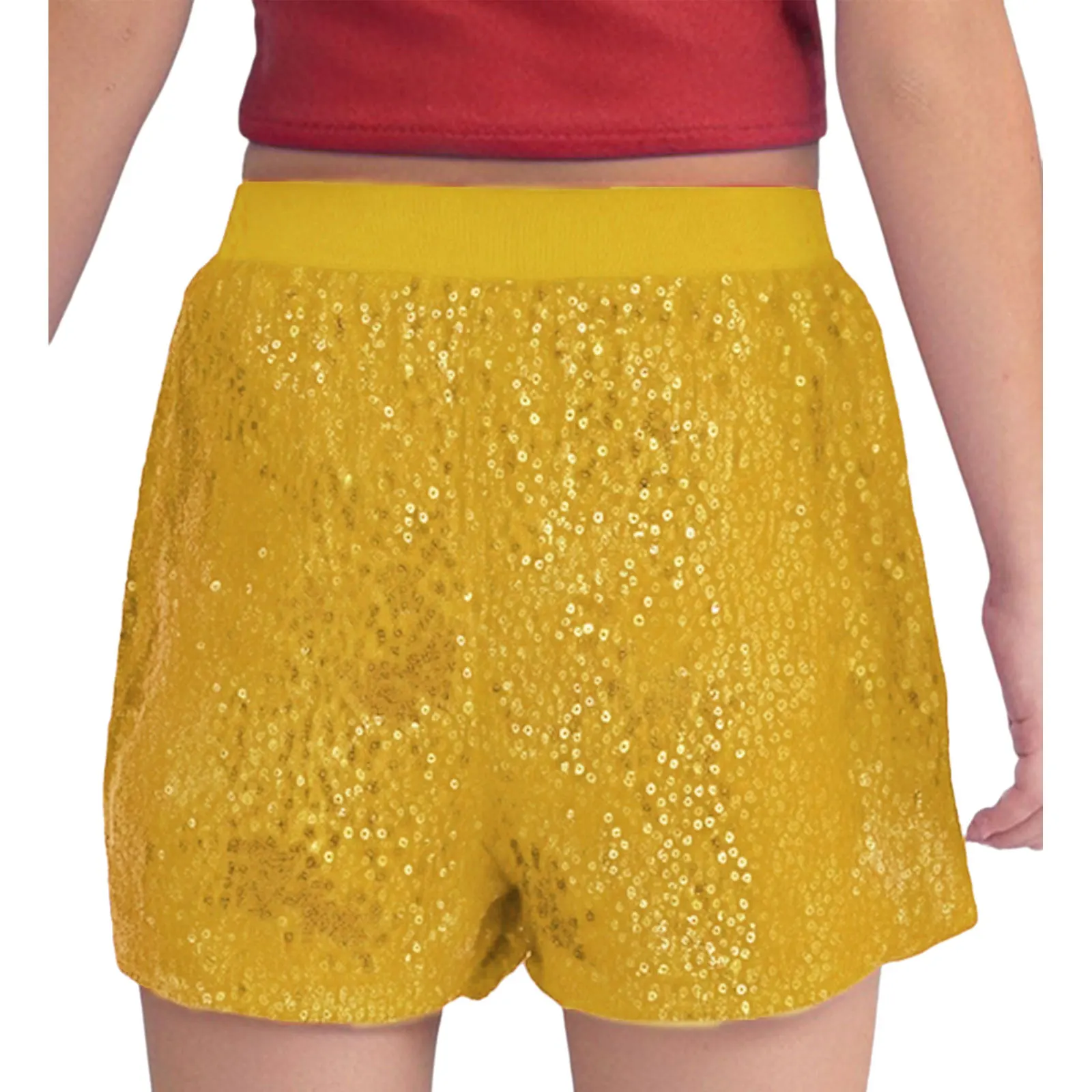 ‌ Kinder Mädchen Glitzer Pailletten Jazz Dance Shorts Hosen Elastischer Bund Glitzernde, bequeme gefütterte Hose für Hip Hop Street Dance