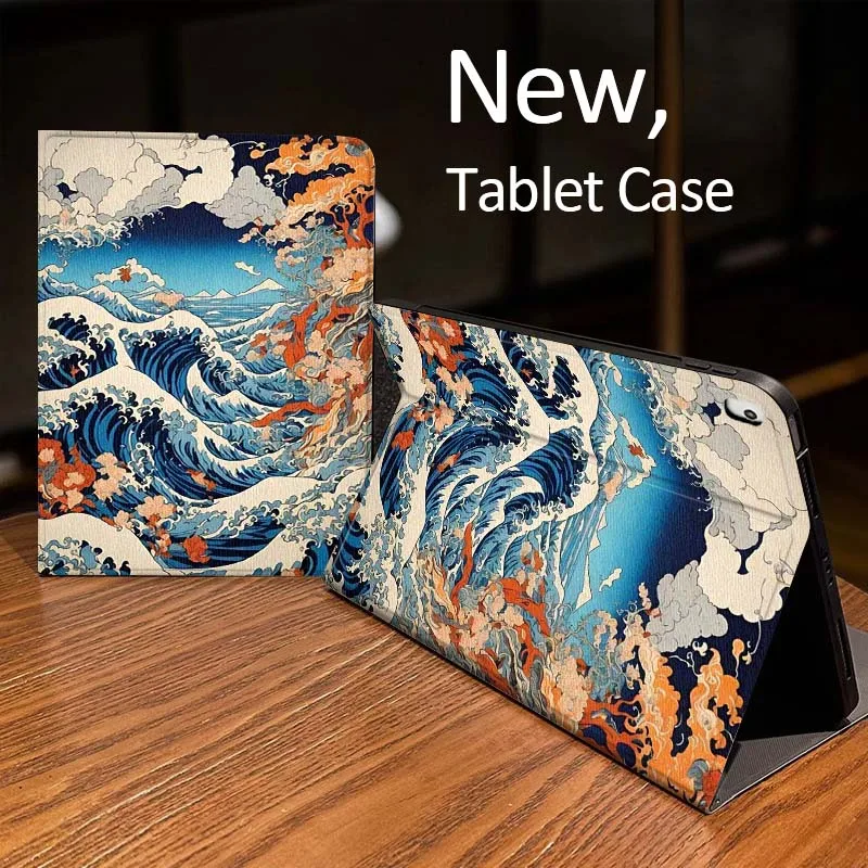 

Cartoon Sea Turtle Art Case For iPad Pro mini Air 1 2 4 3 5 6 7 8gen 9gen 11 M2 M3 M4 6th 7th 10th 11th Gen 2025 Tablet