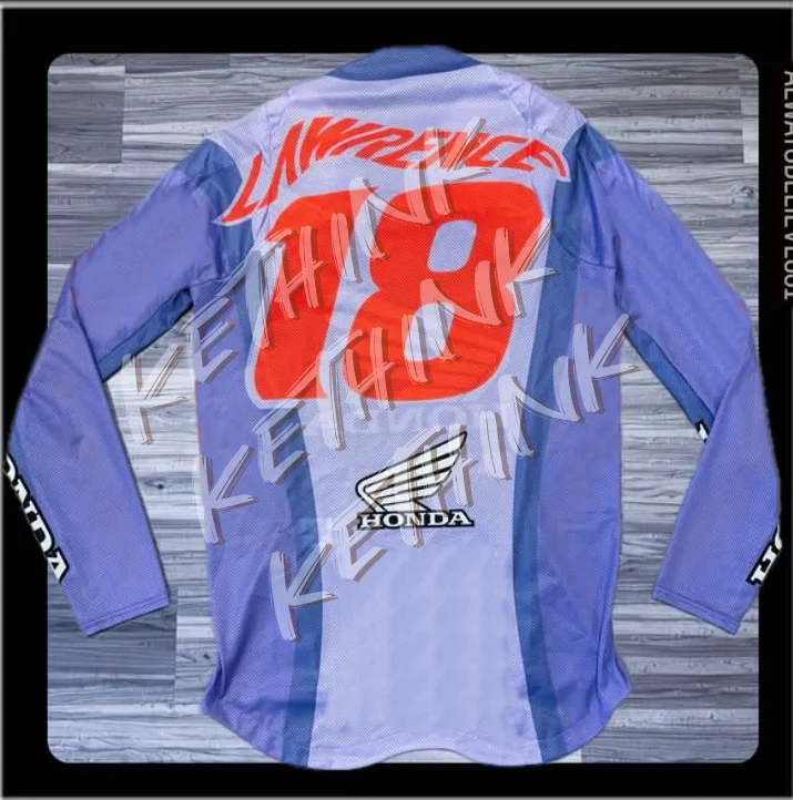 قميص Honda للدراجات النارية سريع الجفاف، قميص ركوب الخيل بأكمام طويلة يسمح بمرور الهواء Y2K للدراجة الترابية وسباق الجبال، معدات يومية مريحة #1