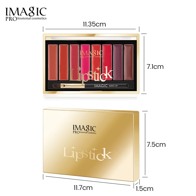 8 Colors Lipstick Palette With Lip Brush Lipliner Natural Dramatic Makeup Matte Moisturizing Velvet Maquiagem Professional