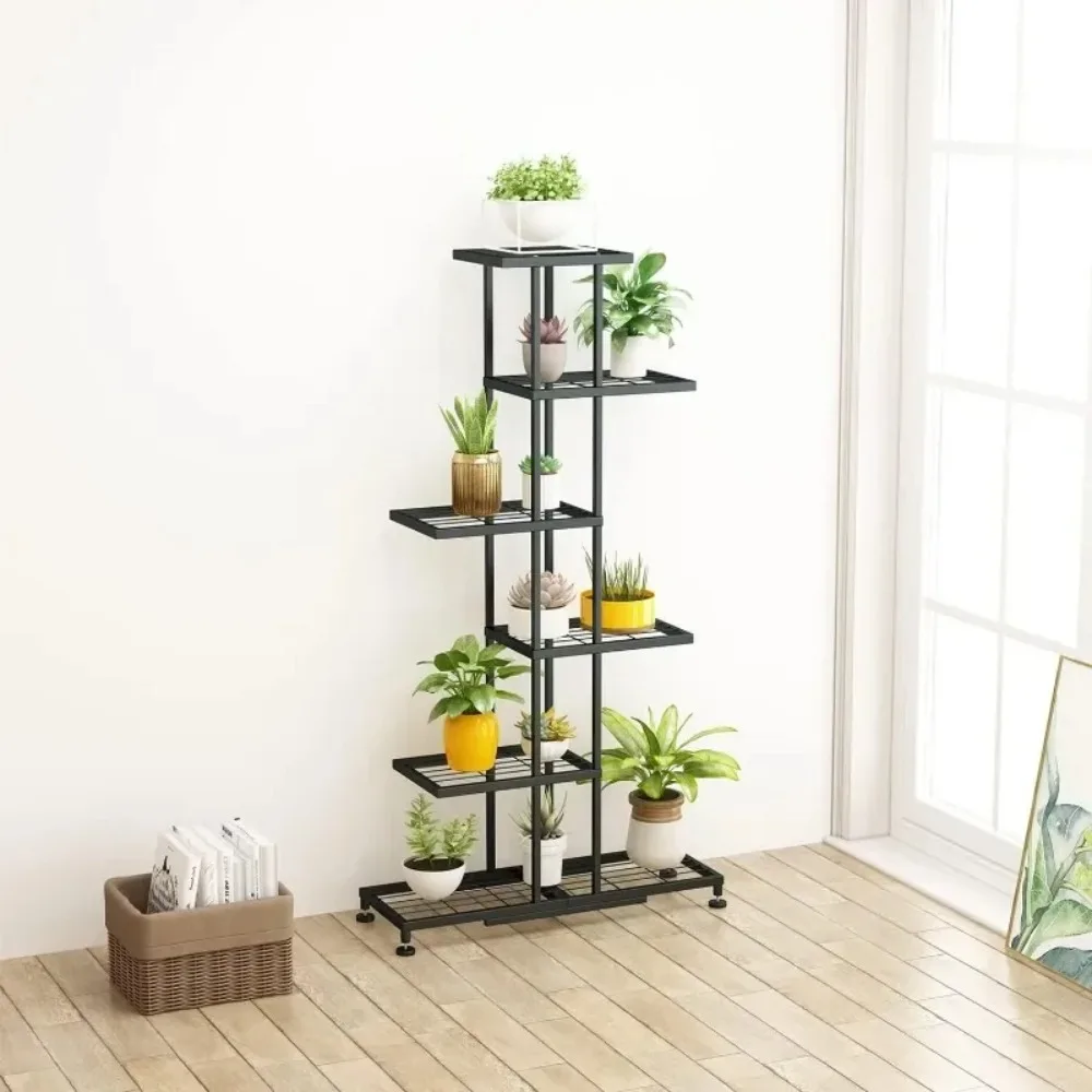 Metal Plant Stand for multiple plants, 6 Tier 12 Potted, Upgrade Multiple Plant Rack Shelf Organizer, Indoor Planter Display