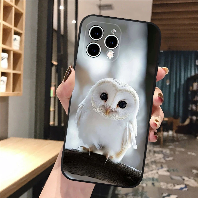 

Phone Case Carcasa Funda For iPhone 17 Pro Max 17 Air 16 15 14 13 Pro Max 15 16 Pro 15Plus Cute Owl Cartoon