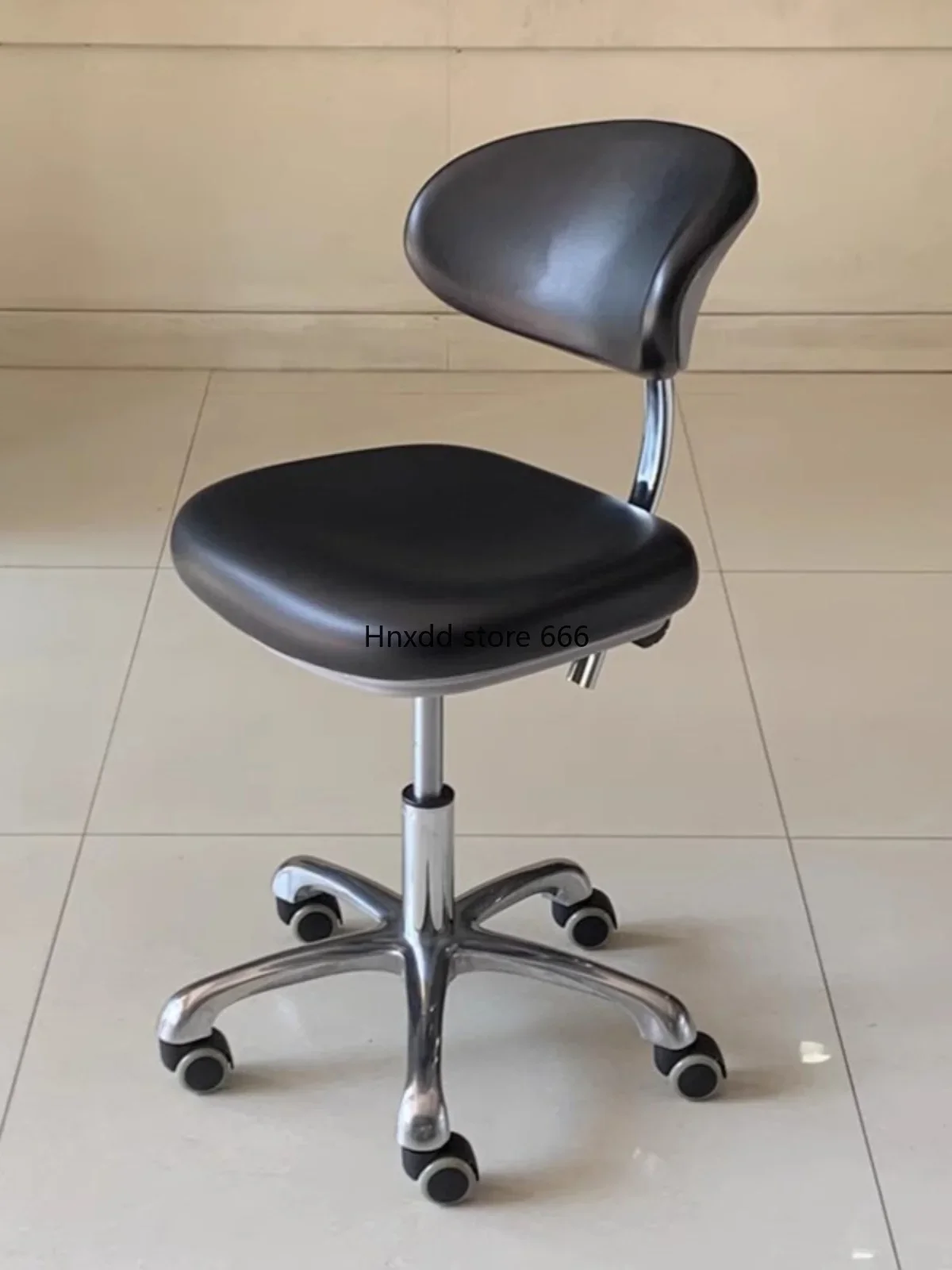 Beauty shop backrest stool lift rotating chair with wheels